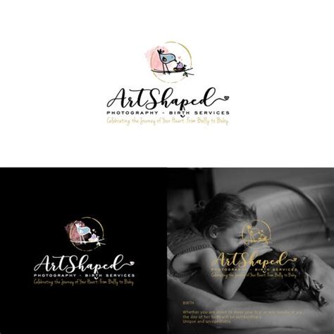 the logo for art shaped photography and design services, with an image ...