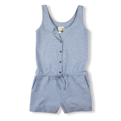 Combishort été femme Chambray Fluide et Léger Hoalen