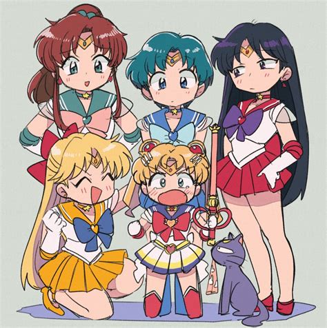 Tsukino Usagi Sailor Moon Mizuno Ami Aino Minako Hino Rei And 11 More Bishoujo Senshi