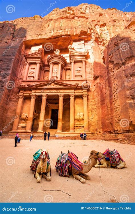 Al Khazneh The Treasury Temple Ancient City Of Petra Jordan