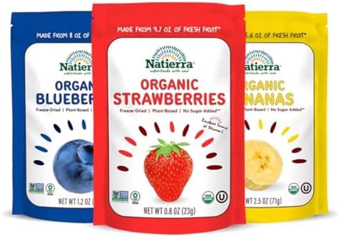 Amazon Natierra Organic Freeze Dried Blueberries Bananas