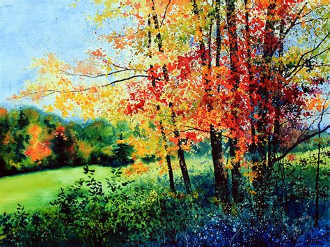 Oil Painting Fall Landscape at PaintingValley.com | Explore collection ...