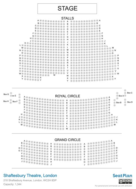 Shaftesbury Theatre London Seating Plan & Seat View Photos | SeatPlan