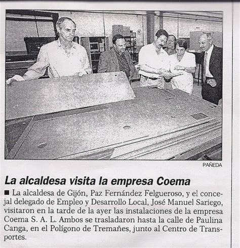 La Alcaldesa Visita La Empresa Coema S A L