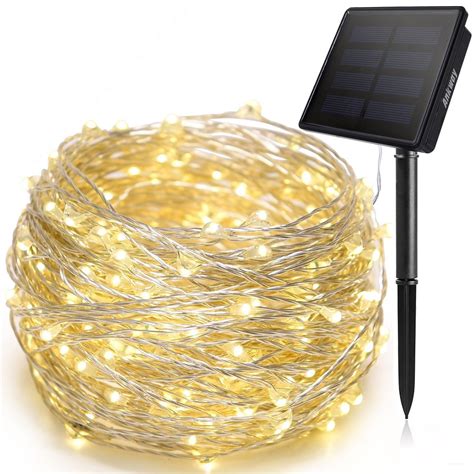 Solar String Lights, Ankway 200 LED Fairy Lights 8 Modes 3-Strands ...