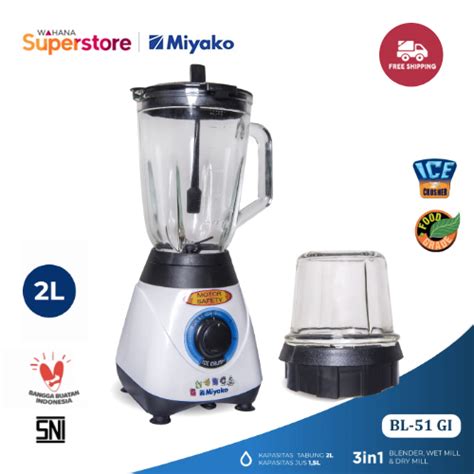 Miyako Blender Gelas Liter In Bl Gi Bl Gi Lazada Indonesia