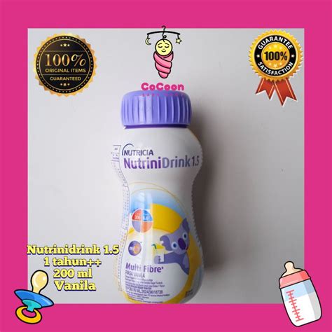 Jual Susu Cair Nutricia Nutrinidrink 1 5 1 Tahun Vanila Vanilla 200 Ml