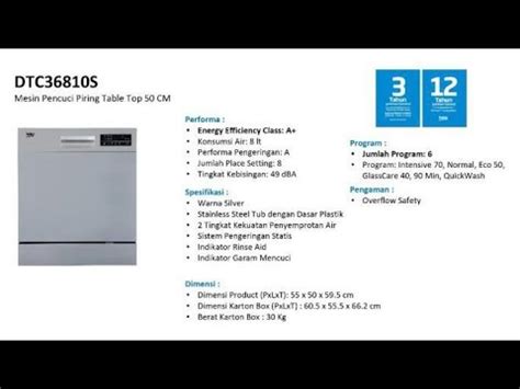 Unboxing Mesin Cuci Piring Otomatis Beko Dishwasher DTC36810S YouTube