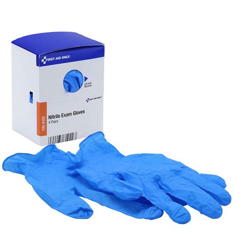 FAO Nitrile Gloves Refill for Smart Compliance First Aid Kit - 4 Pair ...