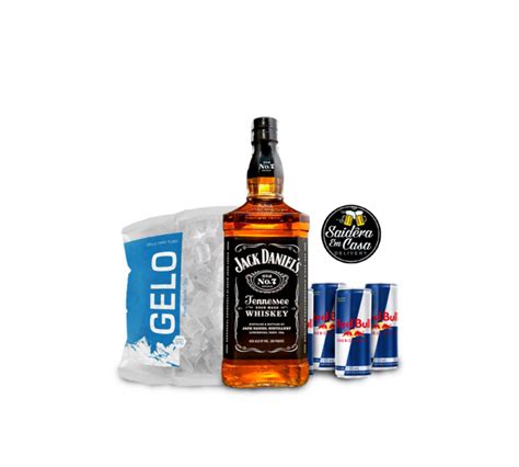 Jack Daniels 1L 4 Red Bull Gelo 3kg Saidera Em Casa