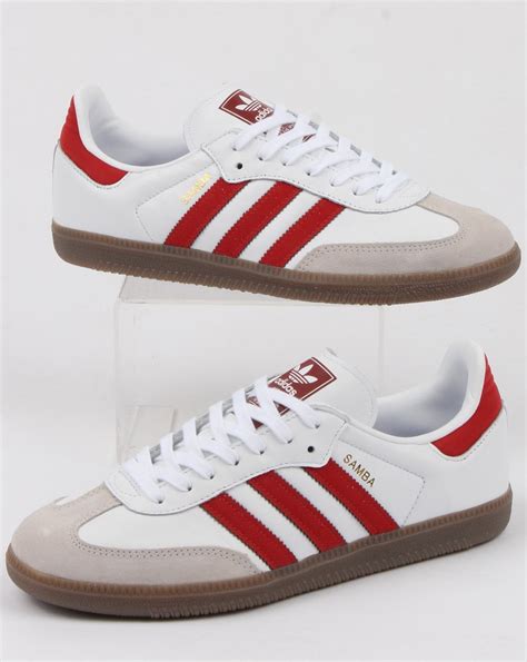 Adidas Samba OG Trainers White/Red | 80s casual classics