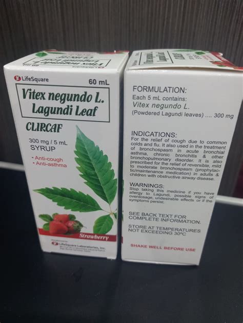 LAGUNDI Leaf CLIRCAF 300MG/5ML SYRUP (ANTI COUGH/ ANTI ASTHMA) | Lazada PH