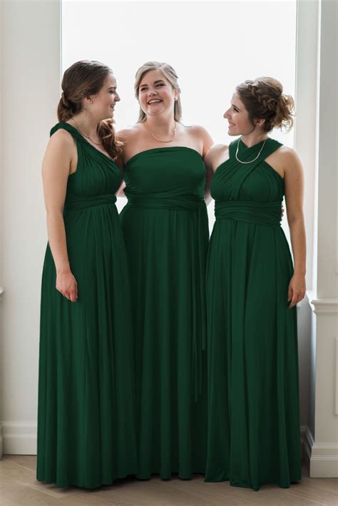 Forest Green Floor Length Infinity Dress From Bridesmade Ca