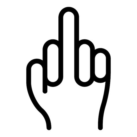 Premium Vector Hand Gestures Fuck You Icon Outline Hand Gestures Fuck You Vector Icon For Web