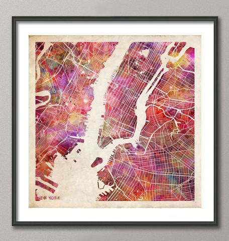 New York map - Watercolor by MapMapMaps on DeviantArt