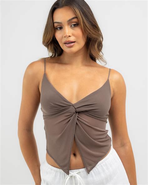 Shop Ava And Ever Sammy Mesh Top In Taupe Fast Shipping And Easy Returns City Beach Australia