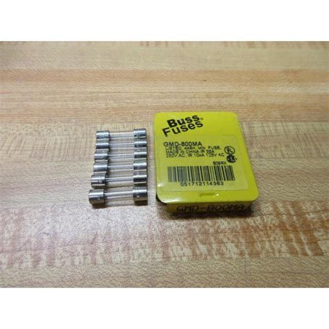 Buss Gmd 800ma Bussmann Fuse Cross Ref 4abp9 Wirewound Element Pack Of 6 Mara Industrial