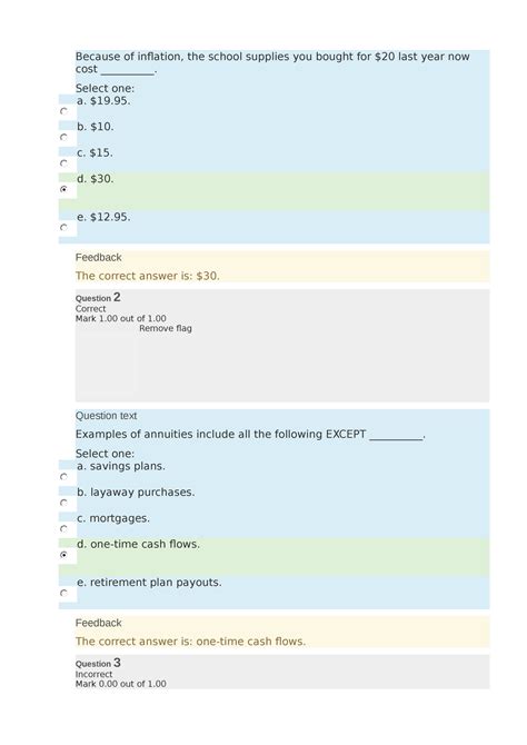 Bus Personal Finance Graded Quiz Unit Because Of Inflation The