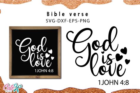 God Is Love Bible Verse Svg Cut Files For Crafters 786166 Cut