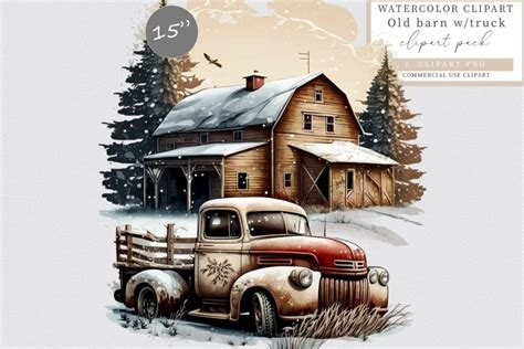 Old truck clipart, Farm clipart, Truck clipart