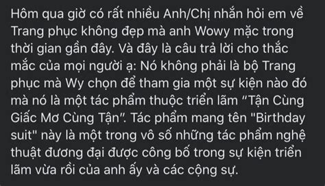 Wowy lên tiếng về trang phục phản cảm như nude 100