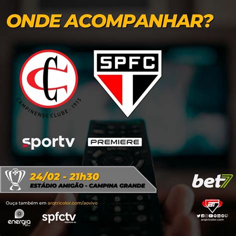 Onde assistir Campinense x São Paulo Copa do Brasil 2022