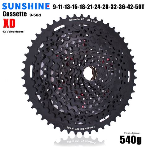 Cassete K Bike Mtb Sunshine Preto V D Compat Vel Padr O Sram Xd