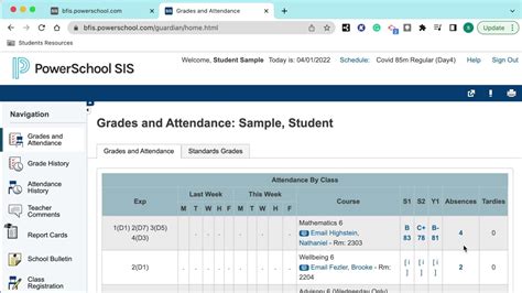 Checking Your Schedule And Grades In Powerschool Students Youtube