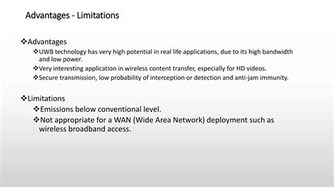 Ultra Wideband Technology UWB PPT