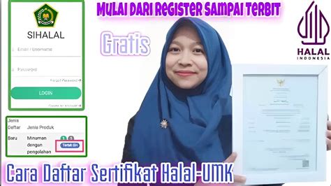 Cara Pendaftaran Sertifikat Halal Gratis Self Declare Youtube