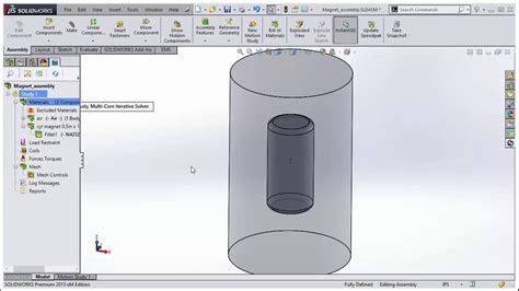 Simulating A Permanent Magnet In Solidworks With Ems By Emworks Youtube