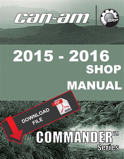 Can Am 2016 Commander 800r Service Manual