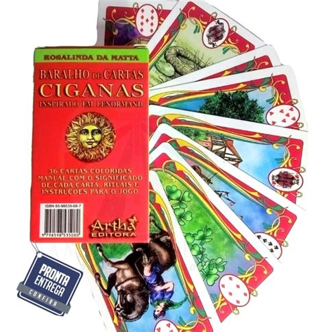 Baralho Tarot Cigano Deck Lenormand 36 Cartas Plastificado MercadoLivre