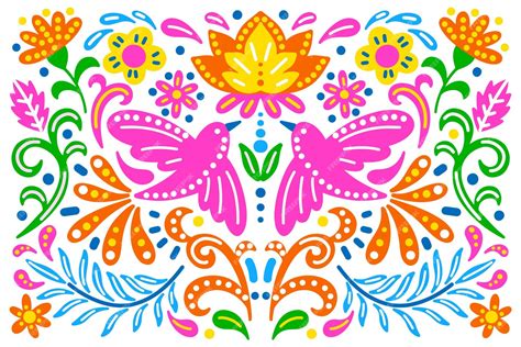 Fondo Colorido Con Mexicano Vector Gratis