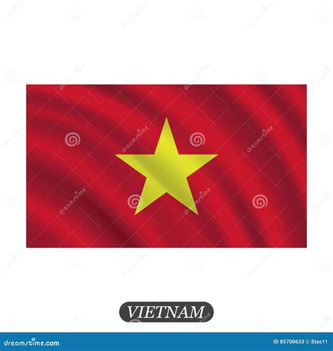 Bandeira De Ondula O De Vietname Em Um Fundo Branco Ilustra O Do