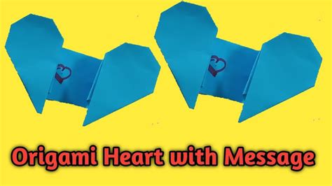 Origami Heart With Message Do It Yourself Youtube