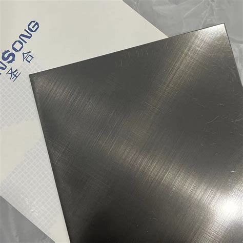 Cross Hairline Pvd Coated Black Stainless Steel Sheet Black Stainless