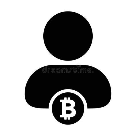 Icono Criptodivisa Vector Bloqueo De Bitcoin Con Avatar De Perfil De