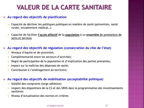 Carte Sanitaire Ppt