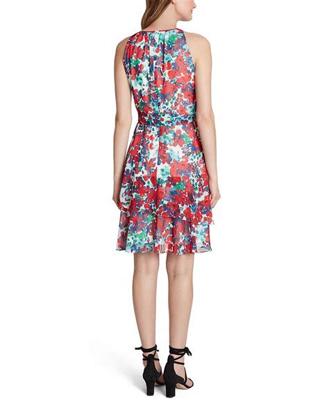 Tahari Asl Floral Fit And Flare Dress Macys