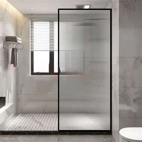 Fluted 800 Glass Panel Black Gia S Bathrooms And Tiles