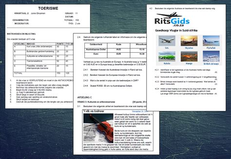 Gr 11 Toerisme Formele Assessering Kwartaal 2 2019 Teacha