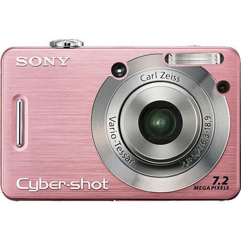 Sony Cybershot DSC W55 Digital Camera Pink DSCW55P B H Photo