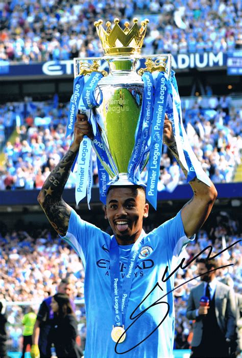 Signed Gabriel Jesus Manchester City Photo - Its Signed Memorabilia