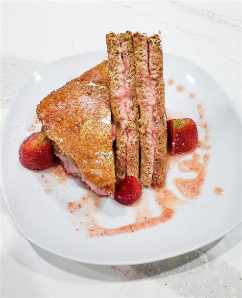 Strawberry Cream Cheese Stuffed French Toast - Best of Vegan