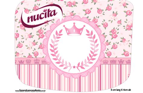 R Tulo Creminho Nucita Coroa De Princesa Rosa Floral Fazendo A Nossa