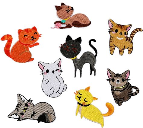 Amazon Nicime Pcs Cute Cat Patches For Clothing Iron On Sew On