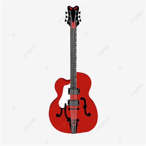 Guitarra Eléctrica Roja De Dibujos Animados PNG Rock And Roll