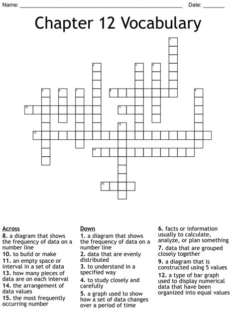 Chapter 12 Vocabulary Crossword WordMint