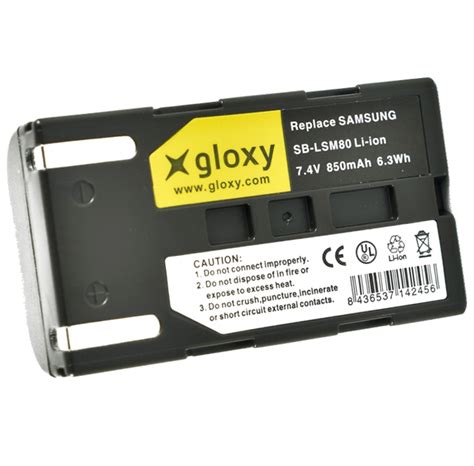 Samsung SB-LSM80 Compatible Lithium-Ion Rechargeable Battery